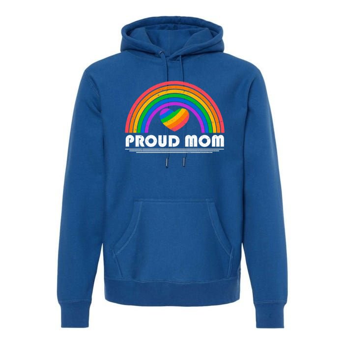 Colorful Rainbow Lgbtq Proud Mom Cool Gift Premium Hoodie