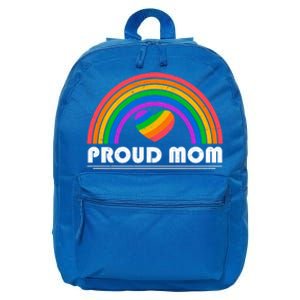 Colorful Rainbow Lgbtq Proud Mom Cool Gift 16 in Basic Backpack