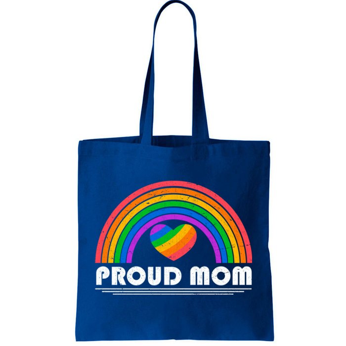 Colorful Rainbow Lgbtq Proud Mom Cool Gift Tote Bag