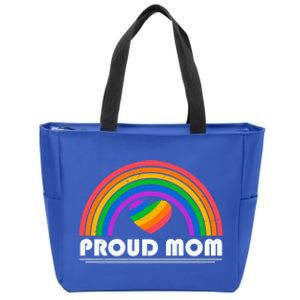 Colorful Rainbow Lgbtq Proud Mom Cool Gift Zip Tote Bag