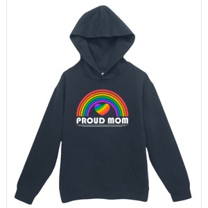 Colorful Rainbow Lgbtq Proud Mom Cool Gift Urban Pullover Hoodie