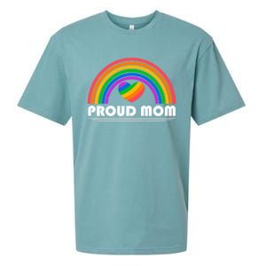 Colorful Rainbow Lgbtq Proud Mom Cool Gift Sueded Cloud Jersey T-Shirt