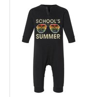 Cute Retro Last Day Of School Schools Out For Summer Teacher Infant Fleece One Piece