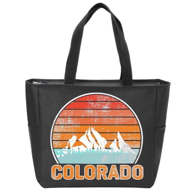 Colorado Retro Look Zip Tote Bag