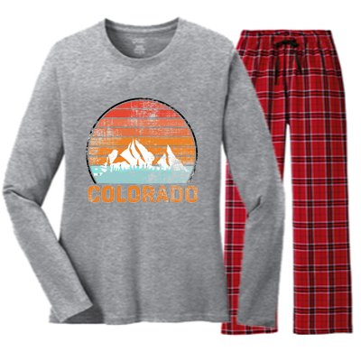 Colorado Retro Look Women's Long Sleeve Flannel Pajama Set 