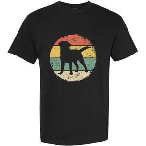 Circular Retro Labrador Owner Gift Golden Black Lab Dad Mom Garment-Dyed Heavyweight T-Shirt