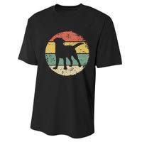 Circular Retro Labrador Owner Gift Golden Black Lab Dad Mom Performance Sprint T-Shirt