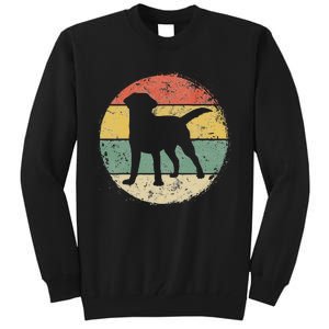 Circular Retro Labrador Owner Gift Golden Black Lab Dad Mom Tall Sweatshirt