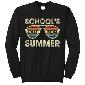 Cute Retro Last Day Of School Schools Out For Summer Teacher Sweatshirt