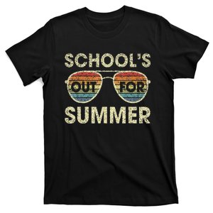 Cute Retro Last Day Of School Schools Out For Summer Teacher T-Shirt