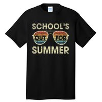 Cute Retro Last Day Of School Schools Out For Summer Teacher Tall T-Shirt