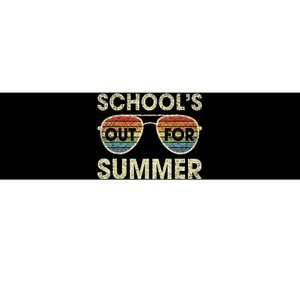 Cute Retro Last Day Of School Schools Out For Summer Teacher Bumper Sticker