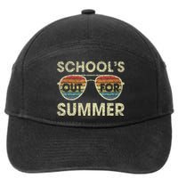 Cute Retro Last Day Of School Schools Out For Summer Teacher 7-Panel Snapback Hat