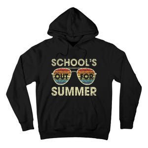 Cute Retro Last Day Of School Schools Out For Summer Teacher Tall Hoodie