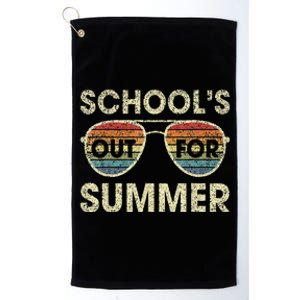 Cute Retro Last Day Of School Schools Out For Summer Teacher Platinum Collection Golf Towel