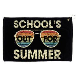 Cute Retro Last Day Of School Schools Out For Summer Teacher Grommeted Golf Towel