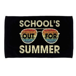 Cute Retro Last Day Of School Schools Out For Summer Teacher Microfiber Hand Towel