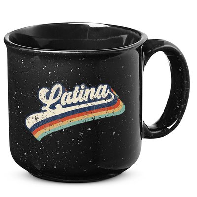 Cool Retro Latina Woman Mexican Girl Idea 15oz Campfire Ceramic Mug
