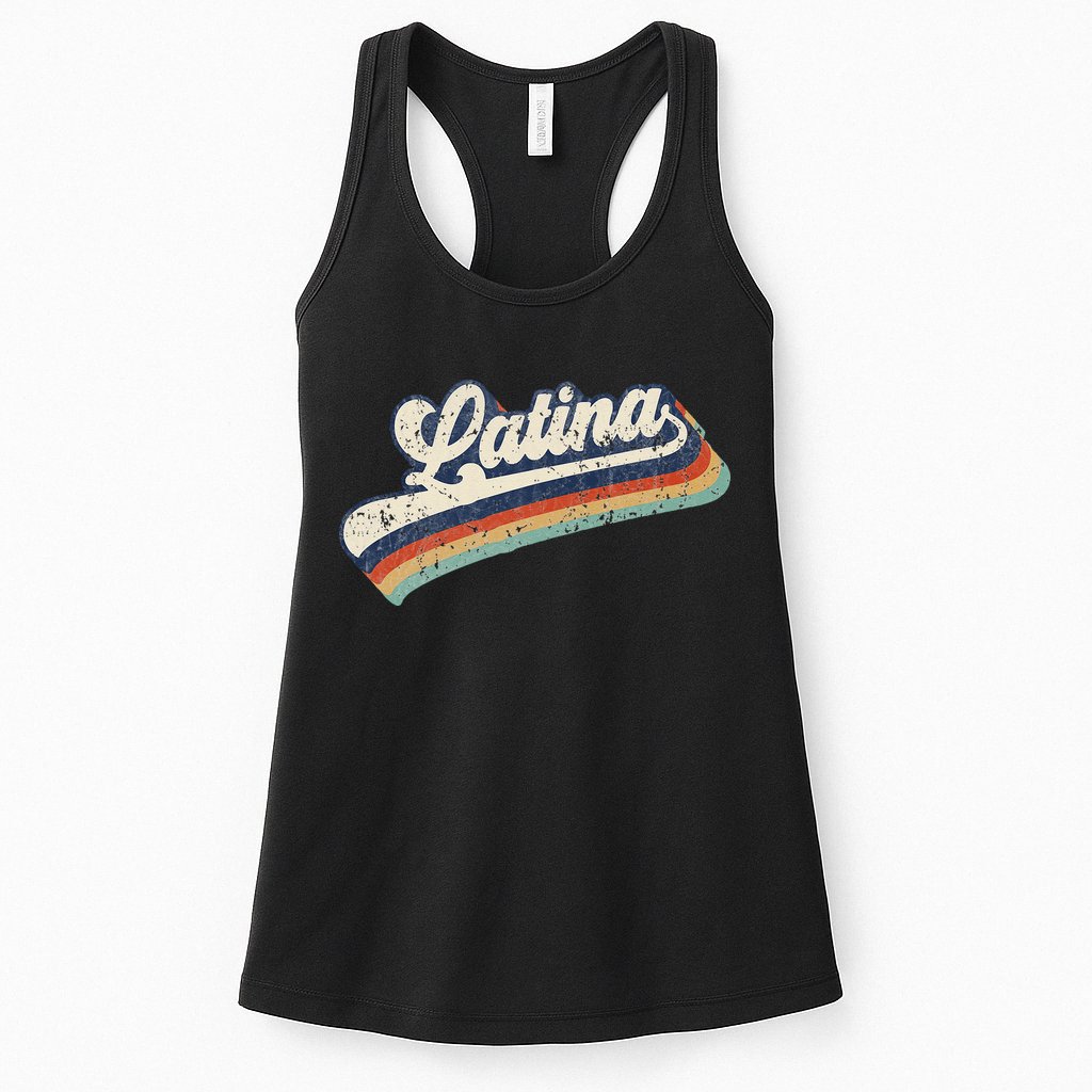Cool Retro Latina Woman Mexican Girl Idea Womens Tank Top