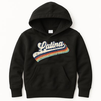 Cool Retro Latina Woman Mexican Girl Idea Kids Hoodie
