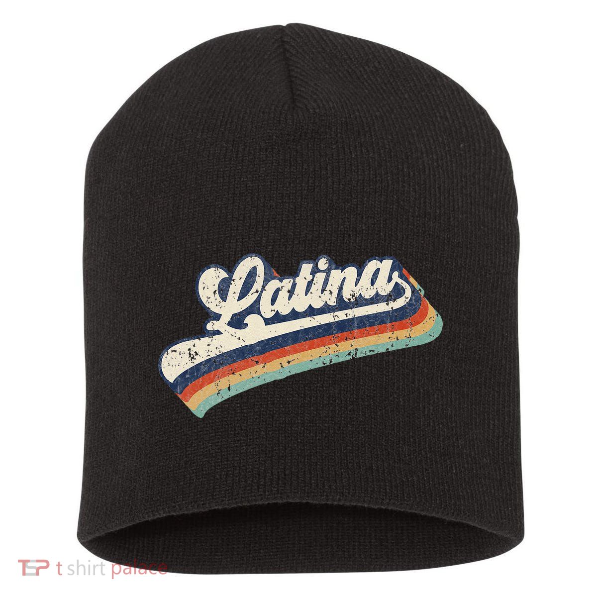 Cool Retro Latina Woman Mexican Girl Idea Short Acrylic Beanie
