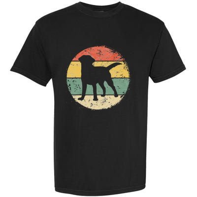 Circular Retro Labrador Owner Gift Golden Black Lab Dad Mom Garment-Dyed Heavyweight T-Shirt