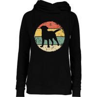 Circular Retro Labrador Owner Gift Golden Black Lab Dad Mom Womens Funnel Neck Pullover Hood