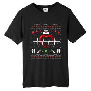 Cute Rn Lpn Icu Er Nurses Xmas Nurse Ugly Christmas Sweater Meaningful Gift Tall Fusion ChromaSoft Performance T-Shirt