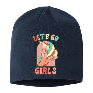 Cute Retro Lets Go Cowgirl Bachelorette Bridesmaids Party Sustainable Beanie