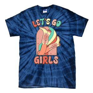 Cute Retro Lets Go Cowgirl Bachelorette Bridesmaids Party Tie-Dye T-Shirt