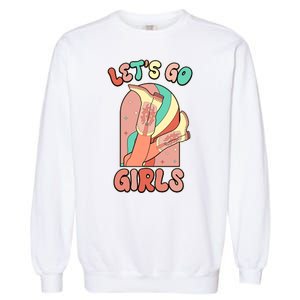 Cute Retro Lets Go Cowgirl Bachelorette Bridesmaids Party Garment-Dyed Sweatshirt