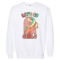 Cute Retro Lets Go Cowgirl Bachelorette Bridesmaids Party Garment-Dyed Sweatshirt