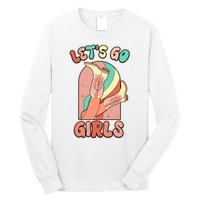 Cute Retro Lets Go Cowgirl Bachelorette Bridesmaids Party Long Sleeve Shirt