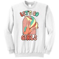 Cute Retro Lets Go Cowgirl Bachelorette Bridesmaids Party Sweatshirt