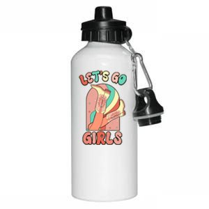 Cute Retro Lets Go Cowgirl Bachelorette Bridesmaids Party Aluminum Water Bottle