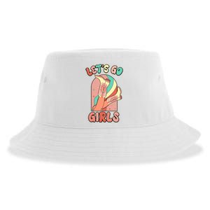 Cute Retro Lets Go Cowgirl Bachelorette Bridesmaids Party Sustainable Bucket Hat