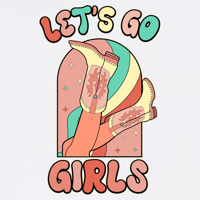 Cute Retro Lets Go Cowgirl Bachelorette Bridesmaids Party Beanie