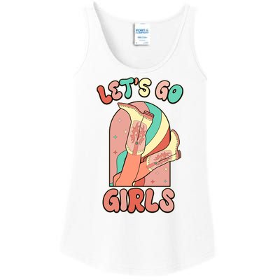 Cute Retro Lets Go Cowgirl Bachelorette Bridesmaids Party Ladies Essential Tank