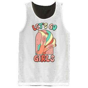 Cute Retro Lets Go Cowgirl Bachelorette Bridesmaids Party Mesh Reversible Basketball Jersey Tank