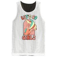 Cute Retro Lets Go Cowgirl Bachelorette Bridesmaids Party Mesh Reversible Basketball Jersey Tank