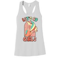 Cute Retro Lets Go Cowgirl Bachelorette Bridesmaids Party Women's Racerback Tank