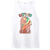 Cute Retro Lets Go Cowgirl Bachelorette Bridesmaids Party PosiCharge Competitor Tank