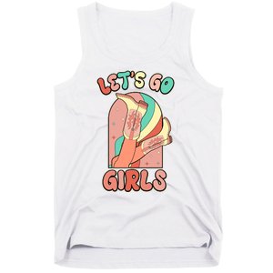 Cute Retro Lets Go Cowgirl Bachelorette Bridesmaids Party Tank Top