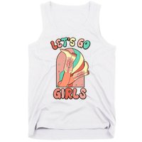 Cute Retro Lets Go Cowgirl Bachelorette Bridesmaids Party Tank Top