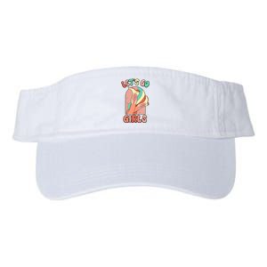 Cute Retro Lets Go Cowgirl Bachelorette Bridesmaids Party Valucap Bio-Washed Visor