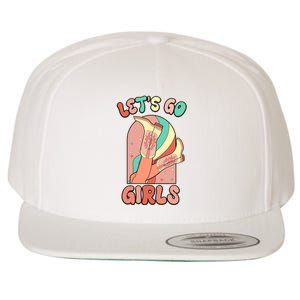 Cute Retro Lets Go Cowgirl Bachelorette Bridesmaids Party Wool Snapback Cap