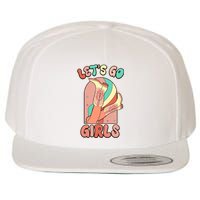 Cute Retro Lets Go Cowgirl Bachelorette Bridesmaids Party Wool Snapback Cap