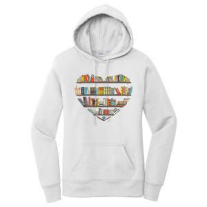 Cute Reading Library Books Lover Heart Librarian Gift Women's Pullover Hoodie