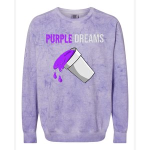 Codeine Rap Lean Cough Juice Purple Drank Colorblast Crewneck Sweatshirt