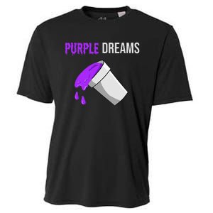 Codeine Rap Lean Cough Juice Purple Drank Cooling Performance Crew T-Shirt